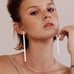 In Tune - Long Silver Bar Earrings