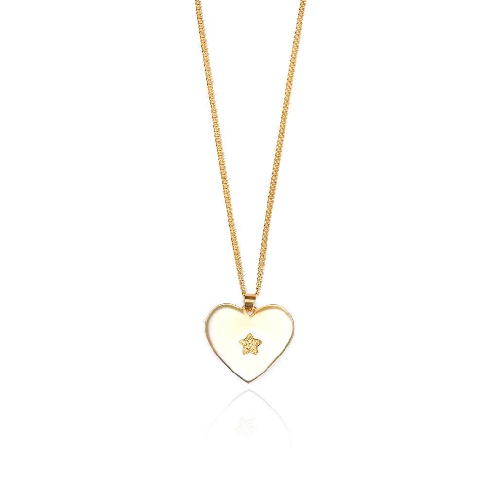 Return to Innocence - 18k Gold Heart Pendant Necklace