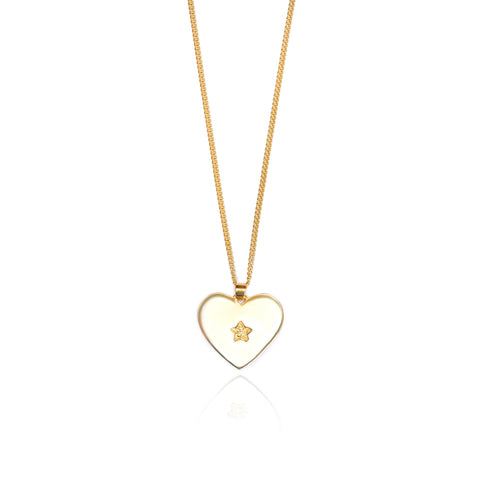 Return to Innocence - 18k Gold Heart Pendant Necklace