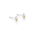 Silent Speck - Silver & Gold Droplet Stud Earrings