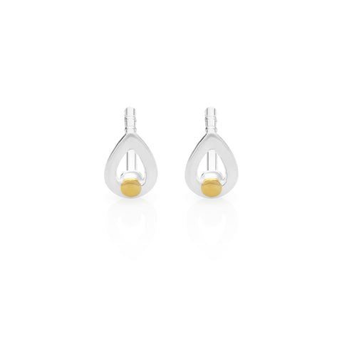 Super Speck - Silver & Gold Stud Earrings