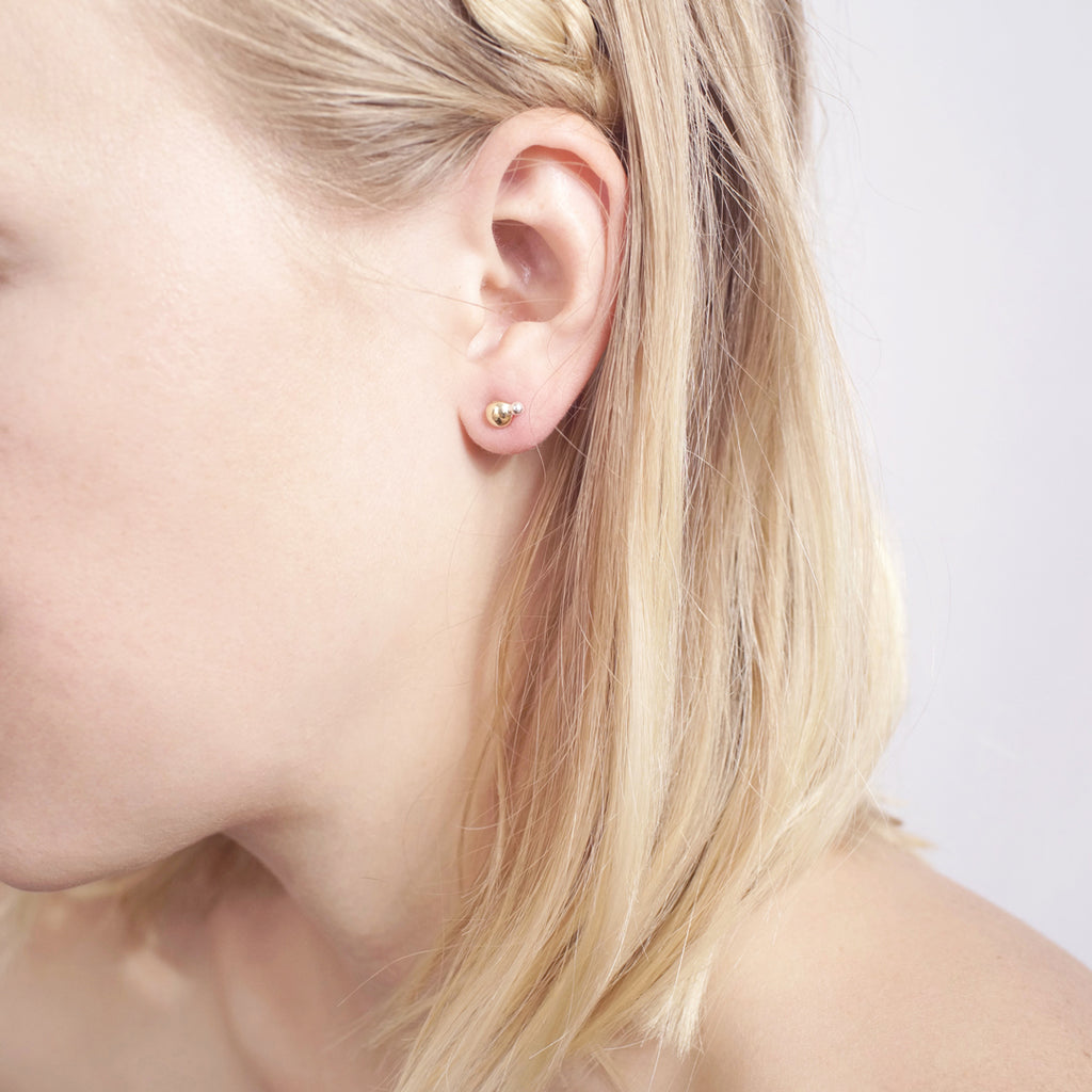 The Radiator - Gold & Silver Stud Earrings