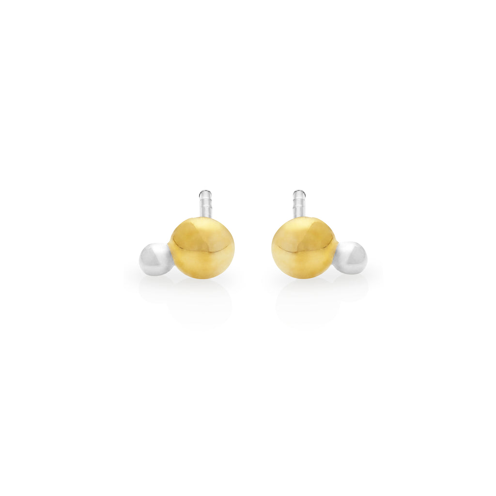 The Radiator - Gold & Silver Stud Earrings