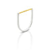 Lucky Ride - Delicate Silver ring with Gold Bar Ring