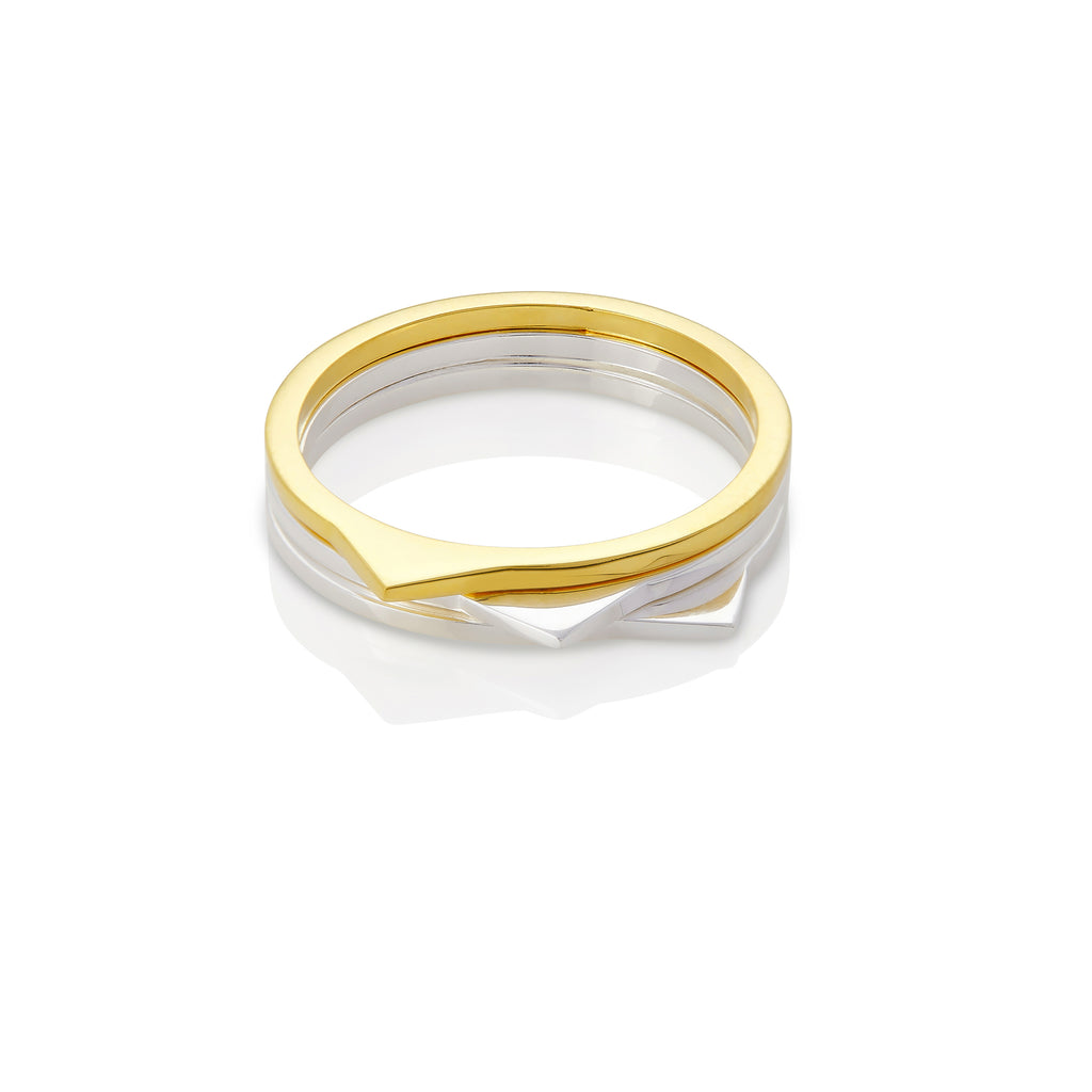 Peaks of Perfection - Gold & Silver Stack Ring Set