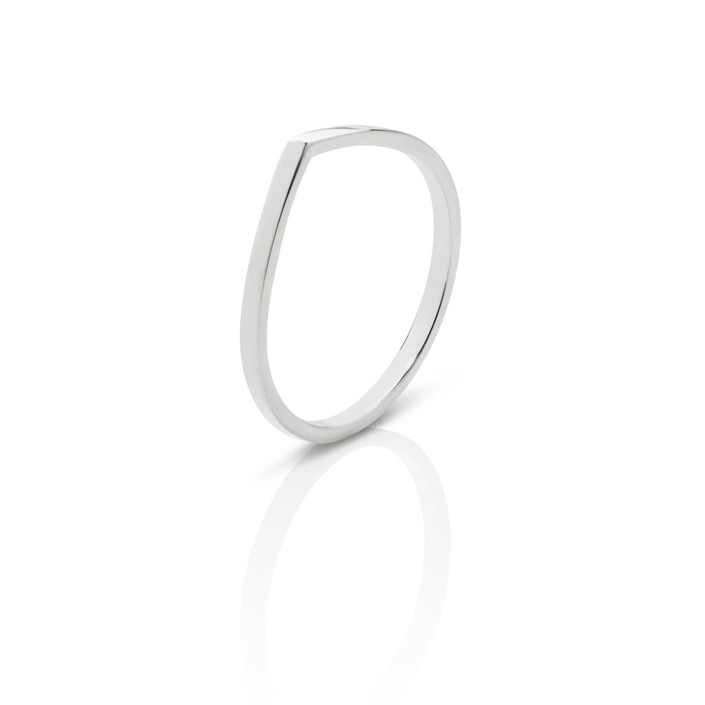 See-Gold - Delicate Silver Droplet Ring