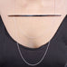 Roaming Rays - Silver Layered Chain & Bar Necklace