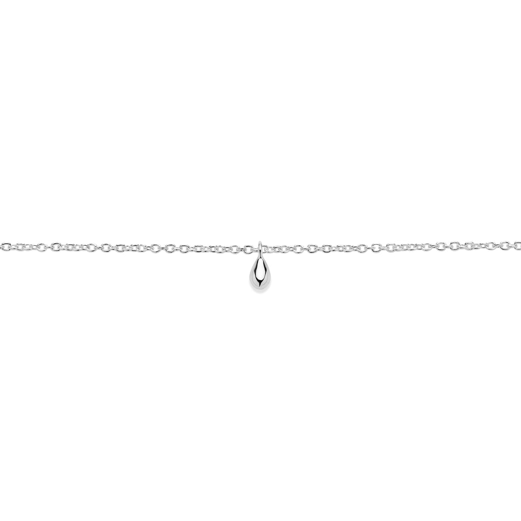 Wise Whispers - Silver Chain Choker Droplet Necklace
