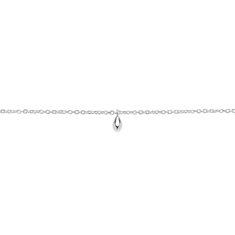 Wise Whispers - Silver Chain Choker Droplet Necklace