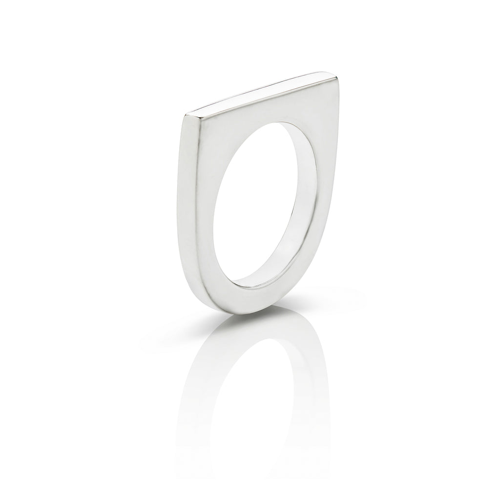 Space Being - Silver Square Bar Ring