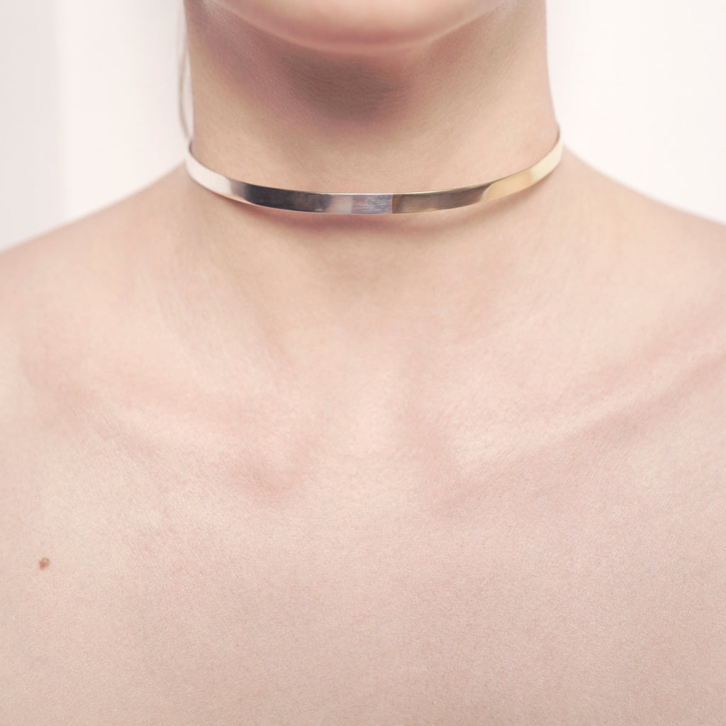 Lucid Sigh - Silver & Gold Choker Necklace