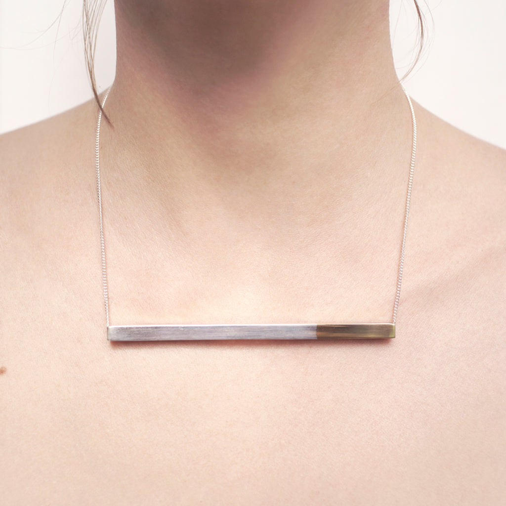 Totem - Silver & Gold Bar Necklace