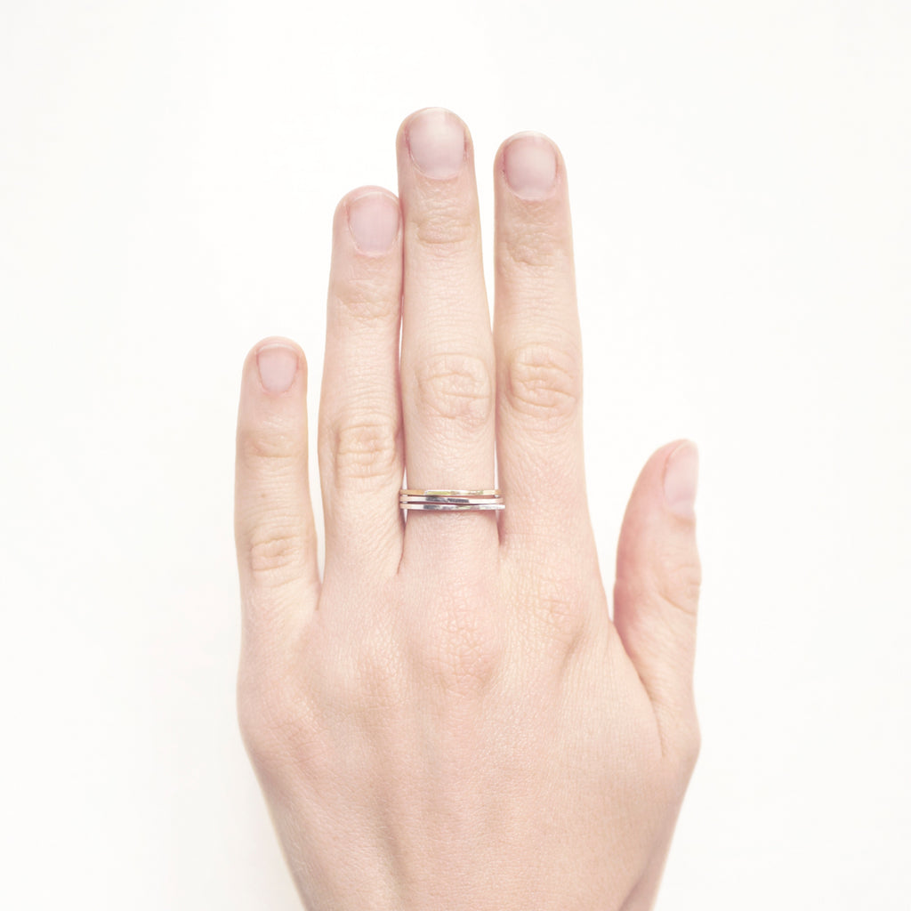 Peaks of Perfection - Gold & Silver Stack Ring Set