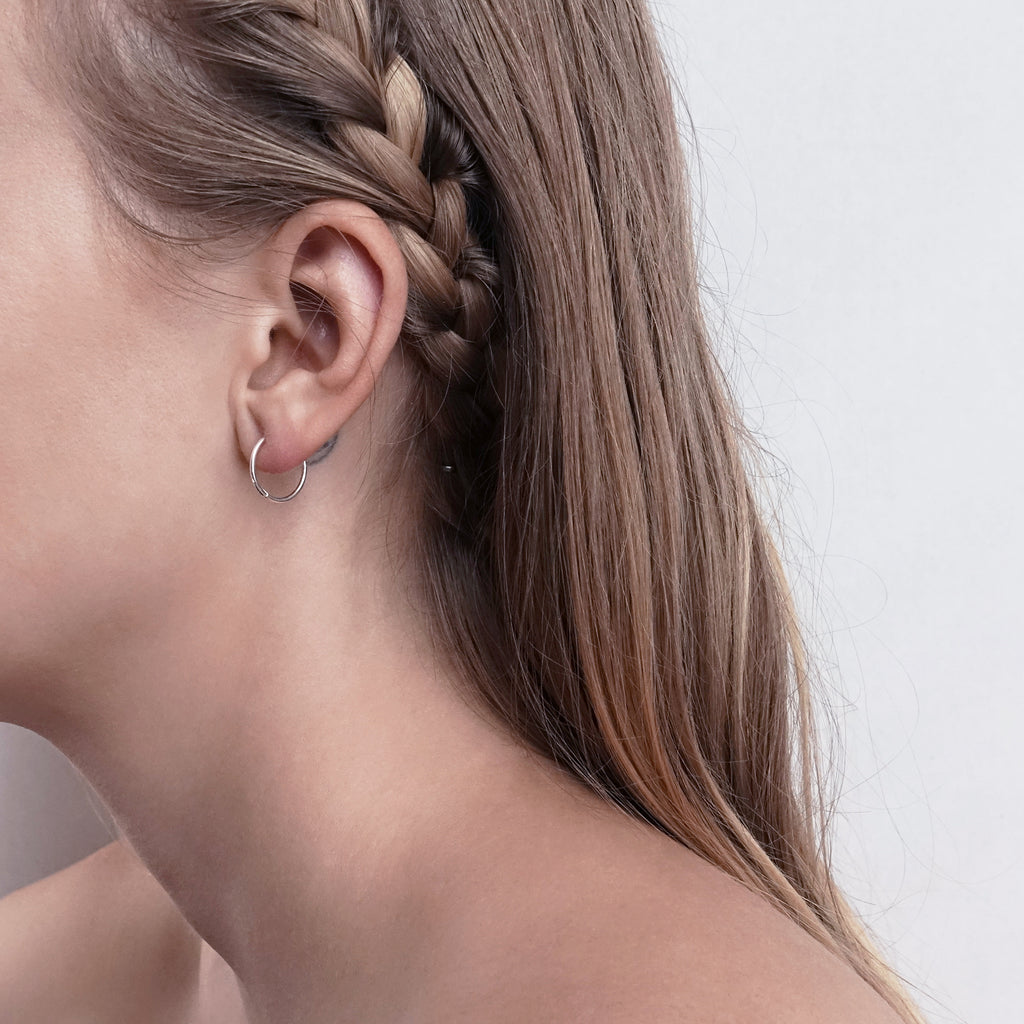 Long To Hear - Chain Frill Silver Earrings