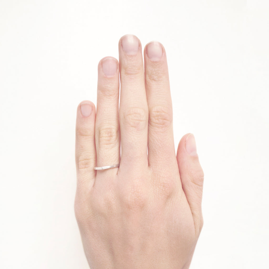 See-Gold - Delicate Silver Droplet Ring