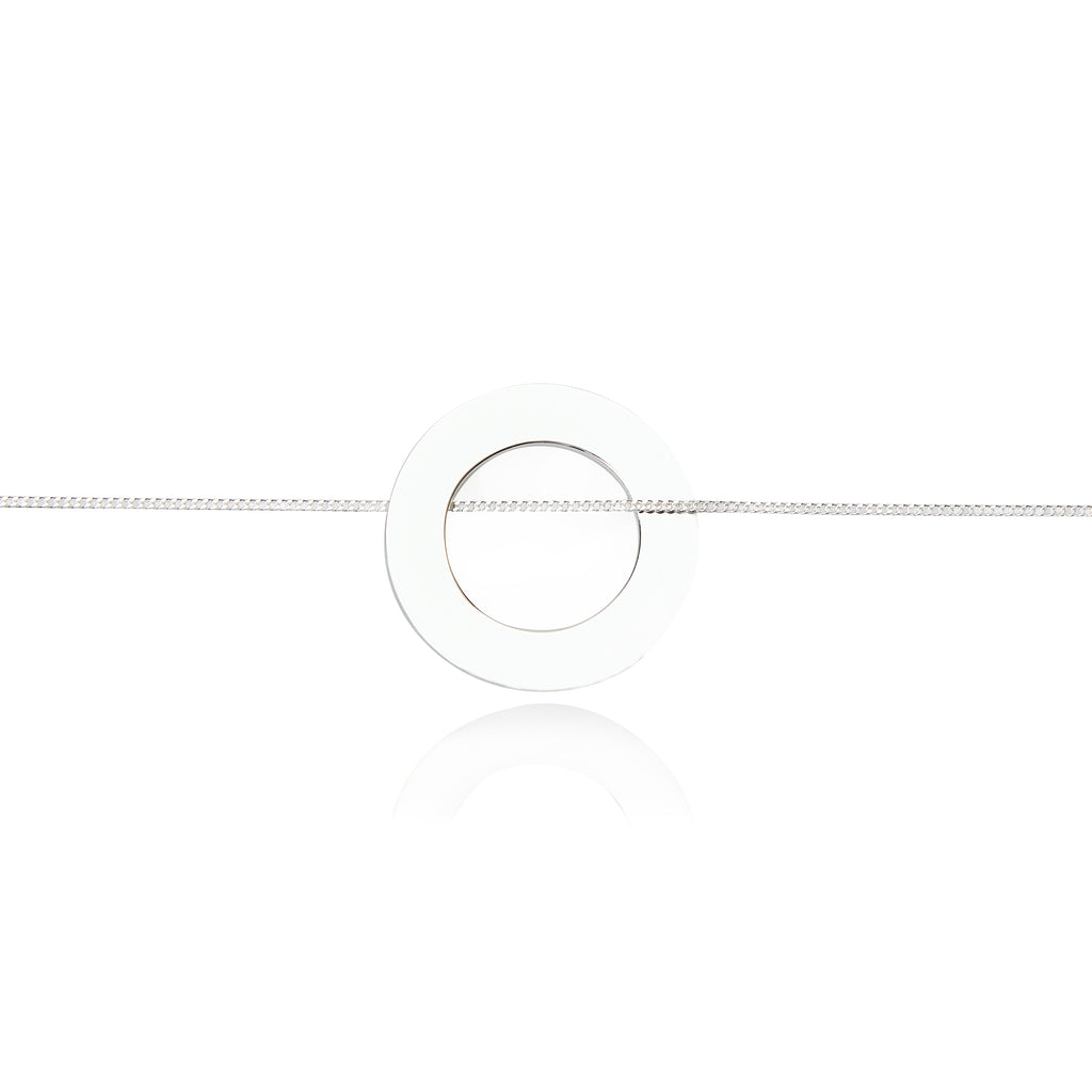 O - Silver Circle Necklace