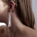 Long To Hear - Chain Frill Silver Earrings