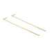 Shadow Dancer - Delicate Gold Long Bar Earrings