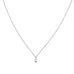 Wise Whispers - Silver Chain Choker Droplet Necklace